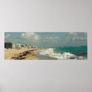 Poster Panorama da Costa de Miami Beach