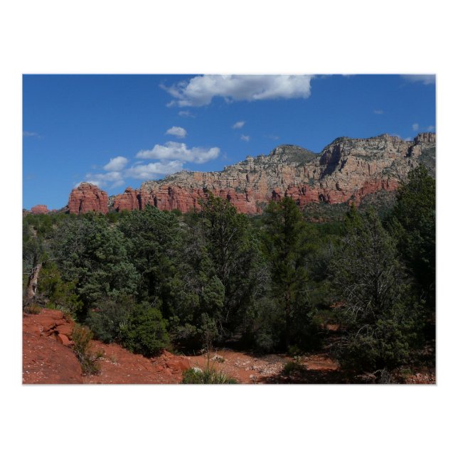 Pôster Panorama das Rochas Vermelhas na Arizona de Sedona (Frente)
