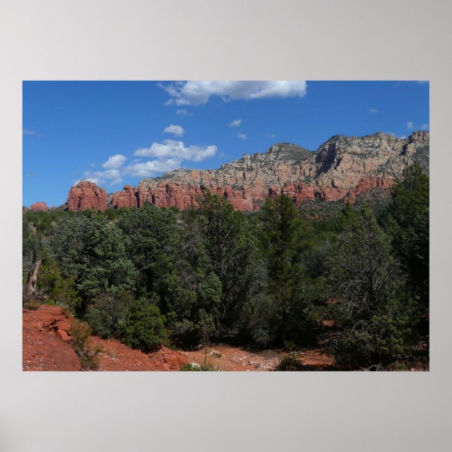 Pôster Panorama das Rochas Vermelhas na Arizona de Sedona (Frente)