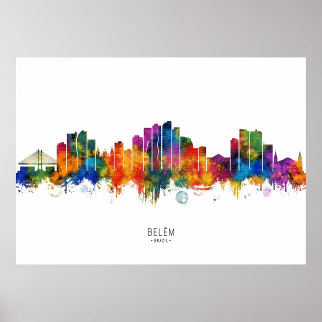 Poster Panorama de Belém Brasil (Frente)
