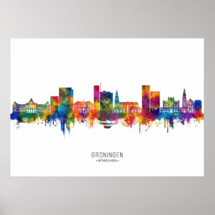 Poster Panorama de Groningen Holanda