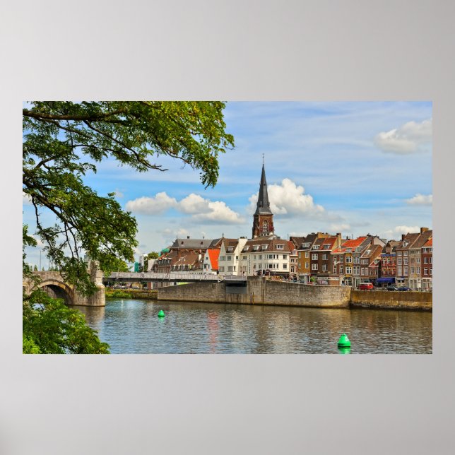 Pôster Panorama de Maastricht, Holanda (Frente)
