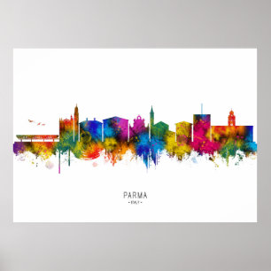 Poster Panorama de Parma Itália