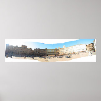 Pôster panorama do campo em Siena