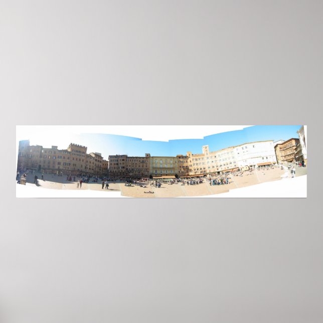 Pôster panorama do campo em Siena (Frente)