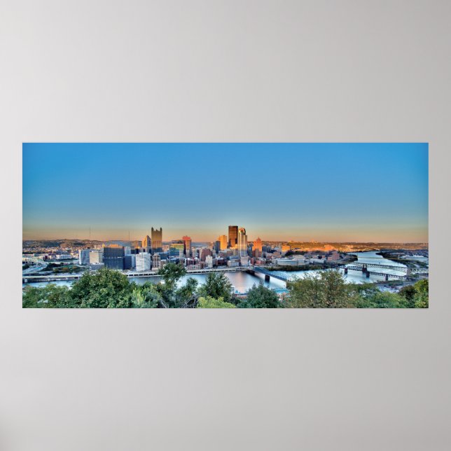Poster Panorama do Centro Pittsburg (Frente)