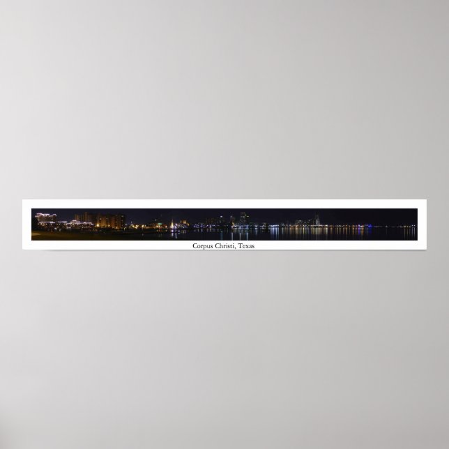 Pôster Panorama do Corpus Christi Skyline (Frente)