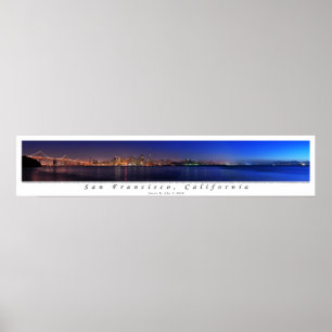 Poster Panorama do crepúsculo de San Francisco