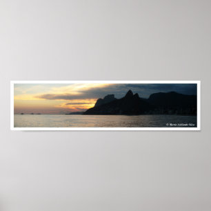 Poster Panorama do por do sol de Arpoador