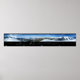 Poster Panorama Telluride Mountain Range no Colorado