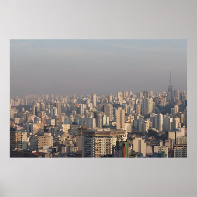 Pôster Panorâmica aérea - São Paulo (Frente)