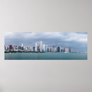 Poster Panorâmica Chicago Skyline Pictures