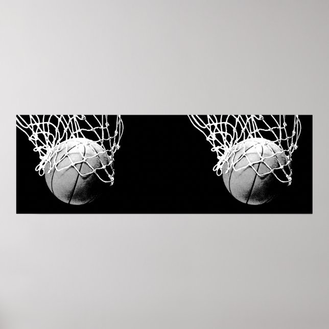 Poster Panorâmica de Basquete (Frente)