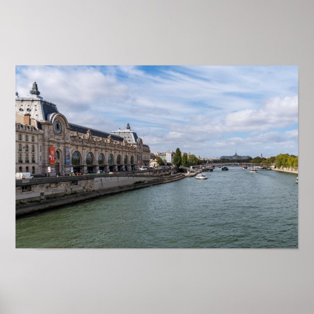 Poster Panorâmica do Museu d'Orsay a partir de Pont Royal (Frente)