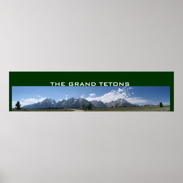 Poster panorâmica Grand Tetons (Frente)