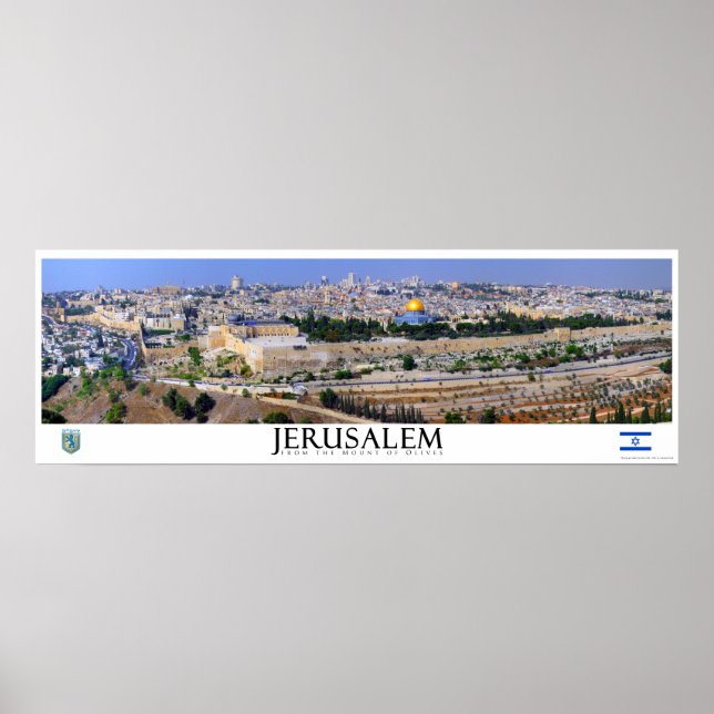 Poster Panorâmica Jerusalém (Frente)