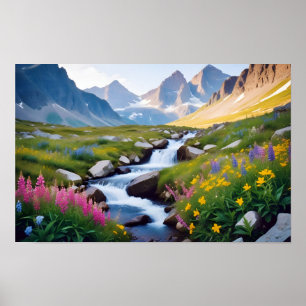 Poster Panorâmica Paisagem Paadow Valley Nature Tranquil