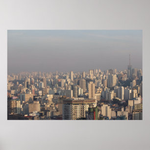 Pôster Panorâmico aéreo - Sao Paulo