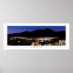 poster panorâmico amplo da montanha Caracas Avila