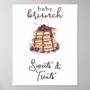 Poster Panquecas Chá de Bebê Doces e Guloseimas