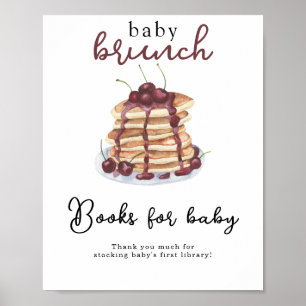 Poster Panquecas chá de bebê Livros para bebê