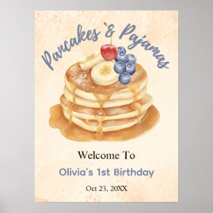 Poster Panquecas de Frutas e Pijamas Boas-vindas de 1º An