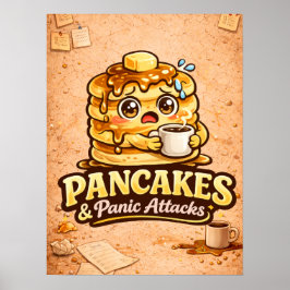 Poster Panquecas e Ataques de Pânico - Amantes da Comida