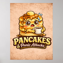 Poster Panquecas e Ataques de Pânico - Amigos Foodies