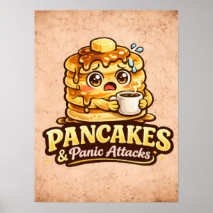 Poster Panquecas e Ataques de Pânico - Amigos Foodies