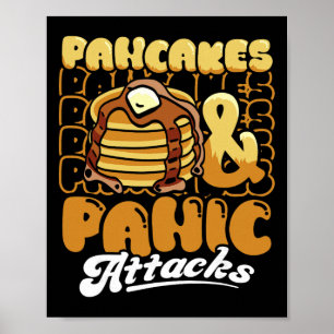 Poster Panquecas E Ataques De Pânico Café Da Manhã Saúde 