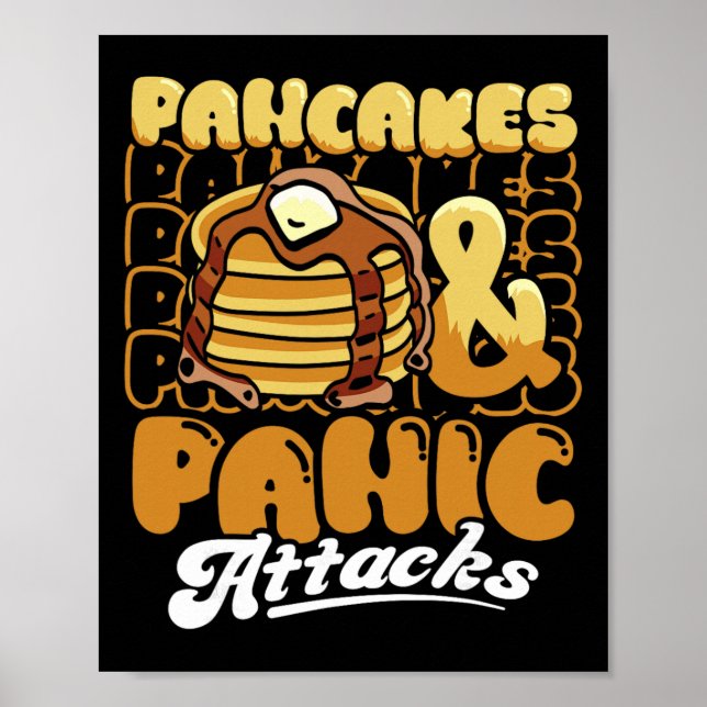 Poster Panquecas E Ataques De Pânico Café Da Manhã Saúde  (Frente)