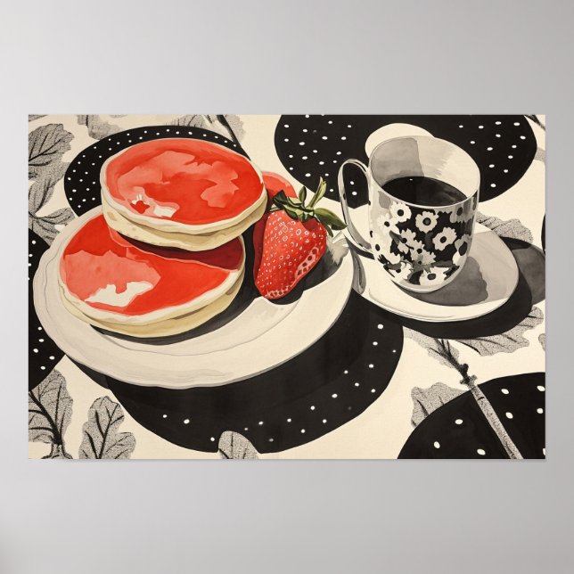 Poster Panquecas e Café (Frente)