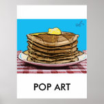 Pôster panquecas, POP ART<br><div class="desc">AS PANCAKES pop FAZEM UM POSTER EXCELENTE,  UMA PLACA DE NOTA OU UM MUG.</div>