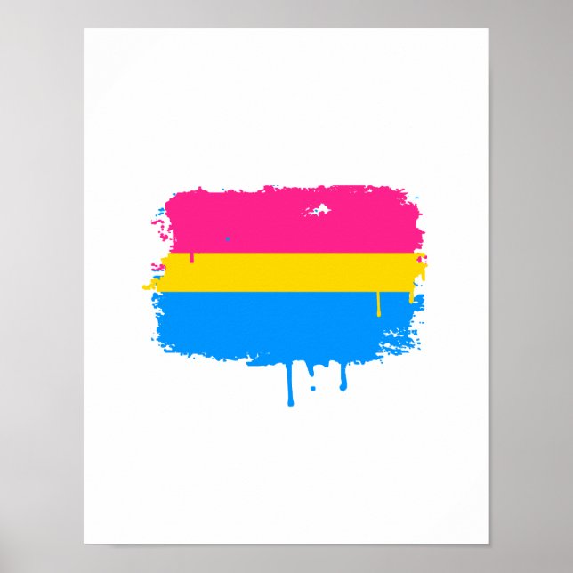 POSTER PANSEXUAL FLAG DRIPPING (Frente)