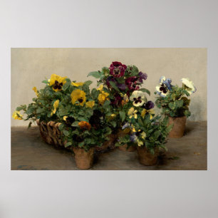 Poster Pansies - Henri Fantin-Latour Fine Art