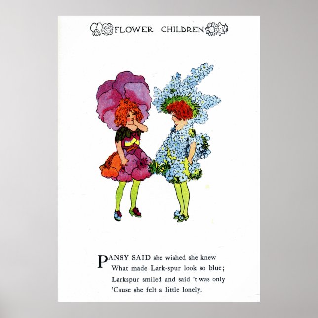 Poster Pansy e Larkspur (Frente)