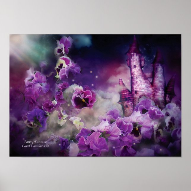 Poster Pansy Fantasy Art Poster/Impressão (Frente)