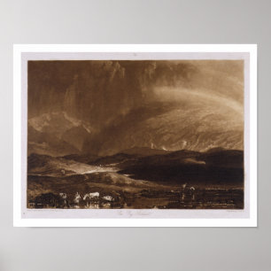 Poster Pântano de turfa, Scotland, gravado por George