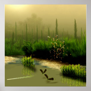 Poster pântano nebuloso