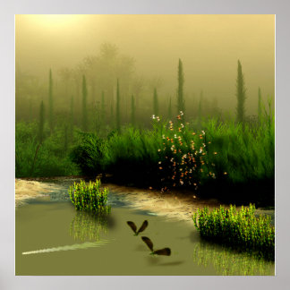 Poster pântano nebuloso
