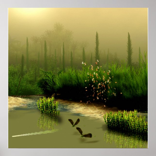Poster pântano nebuloso (Frente)