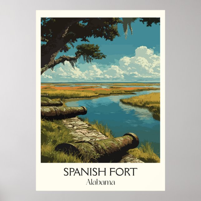 Poster Pântanos de Spanish Fort Alabama (Frente)