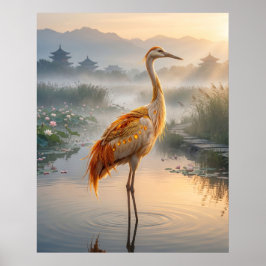 Poster Pântanos do Grou-de-garça-crocodilo