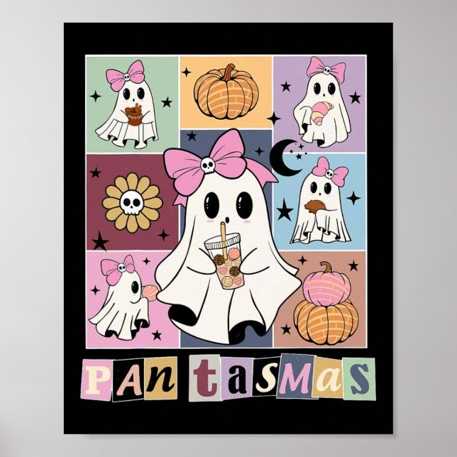 Poster Pantasmas Mexicano Halloween Ghost Spooky Conchas  (Frente)