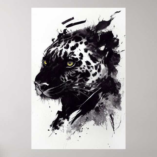 Poster Pantera-leopardo Arma Espirituosa Natural Selvagem (Frente)
