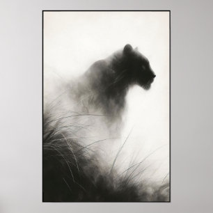 Poster Pantera na Abstrato de cintura