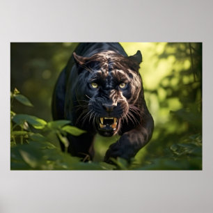 Poster Pantera Natureza Animal Majestosa Selvagem