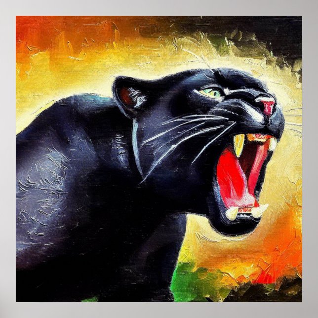 Poster Pantera Negra (7) Gato Selvagem (Frente)