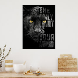 Poster Pantera Negra Motivacional O Único Limite É a Sua