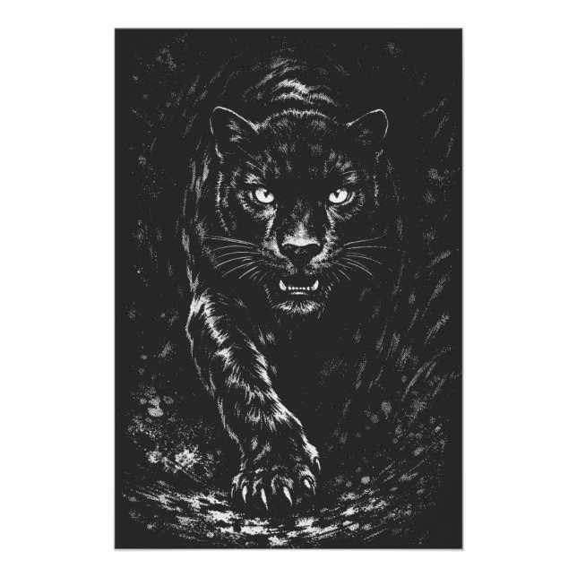Pôster Pantera Negra — por BurnsInHell (Frente)